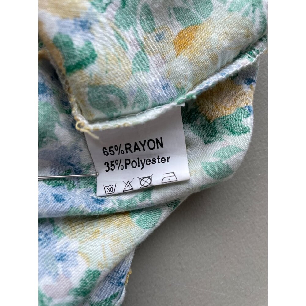 Qearal Sleeveless Floral Printed Sundress Size XL Scoop Neck Beach Boho Cottage - Picture 7 of 9